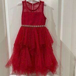 American Princess Red Formal Kids Dress